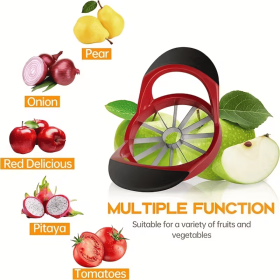Apple cutting machine, apple corer, and slicer - Stainless steel apple corer -4.72-inch apple slicer tool with 12 ultra sharp blades