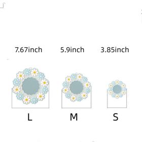 3pcs/set Silicone Round Placemats; Daisy Flower Shape Heat Resistant Trivets Pot Holder Mats; Cup Potholders; Pot Holders; Non-Slip Insulation Ho (Color: Blue)